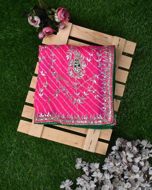 Graceful Light Pink Dupatta with Delicate Embroidery